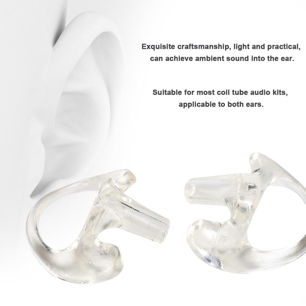 Soft Comfortable Transparent Silica Gel Ear Mould Replacement for Most Coil Tube Audio Kits