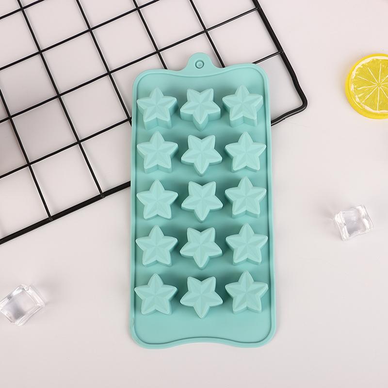 

15-гніздова силіконова форма для шоколаду у вигляді п ятикутної зірки, форма для желе, фаджу, різдвяних цукерок, для DIY, форма для льоду, прикраси для торта, форма для випічки