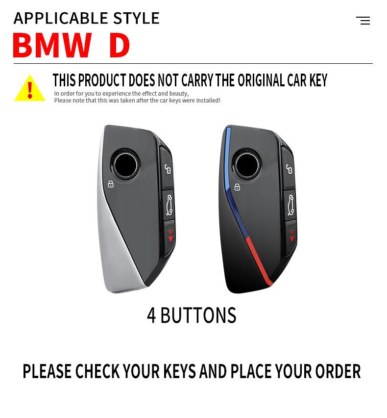 Zinc Alloy Car Key Case Cover Shell Fob For BMW i7 X7 G07 LCI iX I20 X1 U11 7 Series G70 G09 XM U06 G81 M3 2025 Car Accessories