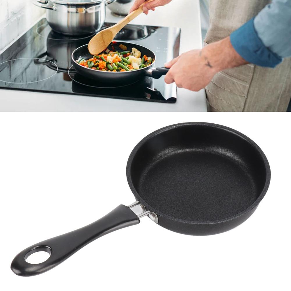 Saucepan Non-Stick Frying Pan Comfortable Handle Thickened Omelet Pan Low Smoke Stain Resistance Egg Skillet Outdoor Cooking