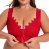 Large Size Front Clasp No-padded Thin Underwear Beautiful Back Seamless Large Chest Push-up Bra