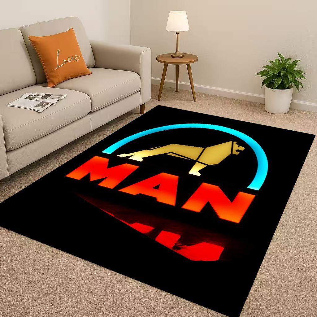 

HD Classic MAN Truck Sign Living Room Non-Slip Area Rug Soft Carpet for Bedroom Playroom and Sofa,Easy Clean Home Decor Doormat 40x60cm( 15x23in )