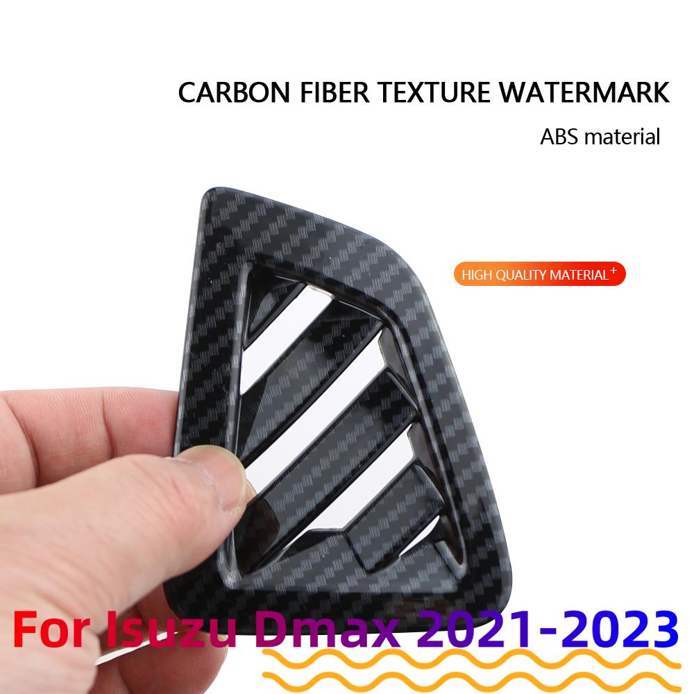 2Pcs Dashboard Air Vent Cover for ISUZU DMAX D-MAX 2026 2026 2026 AC Outlet Trim Carbon Fiber Sticker Interior Accessories