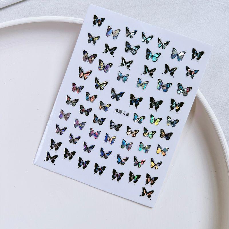 

[Трезвый Персонал] Лазерные Бабочки Очень Кокетливые Наклейки для Ногтей для Мальчиков и Девочек Могут Быть Нейтральными Сделай Сам One laser butterfly (sticker only)