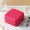 Mini Jewelry Storage Box, PU Leather Compact Jewelry Organizer, Soft Velvet Shockproof Jewelry Case for Rings Earrings