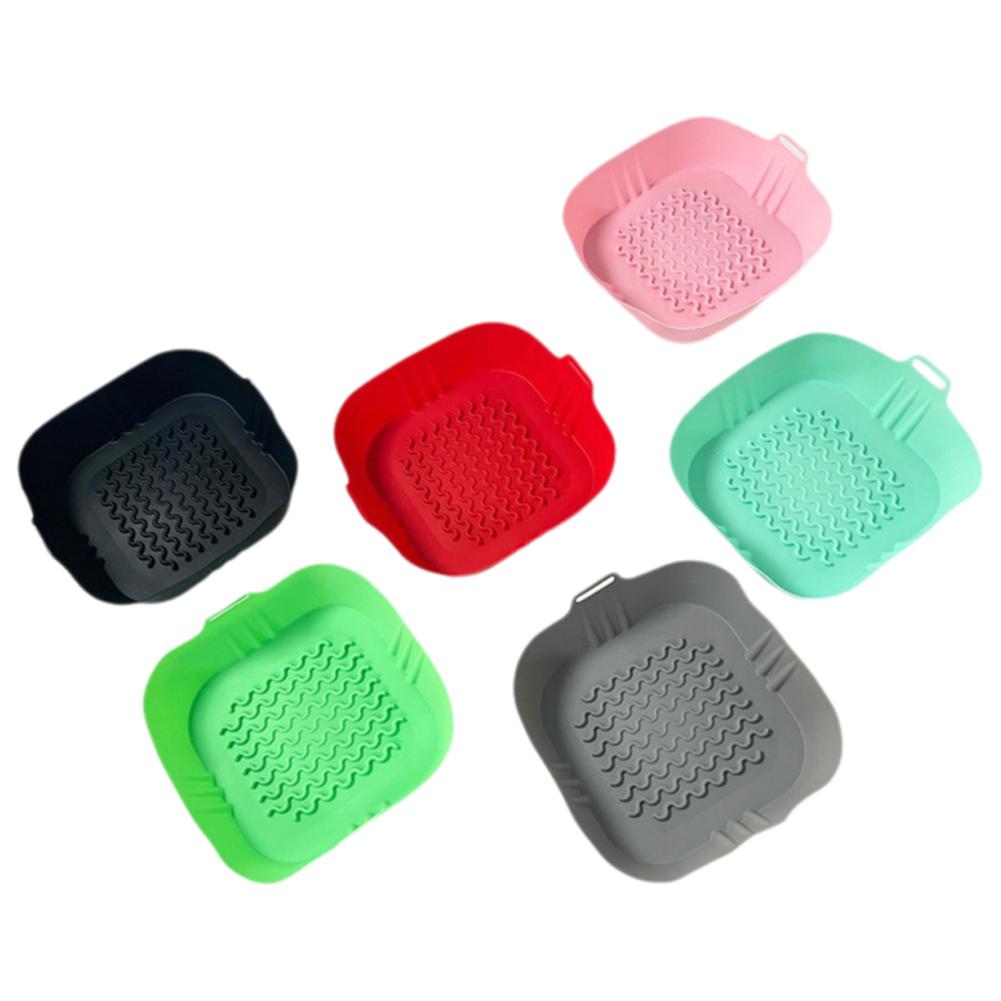 Reusable Silicone Basket Airfryer Baking Tray Silicone Mold for AirFryer Pizza Fried Chicken Basket Air Fryer Liners Accessories