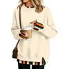 Women's Casual Printed Long Sleeve Oversized Two Piece Look Sweatshirt for Everyday Wear