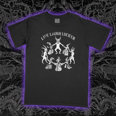Lebe Lache Luzifer , Unisex T-Shirt