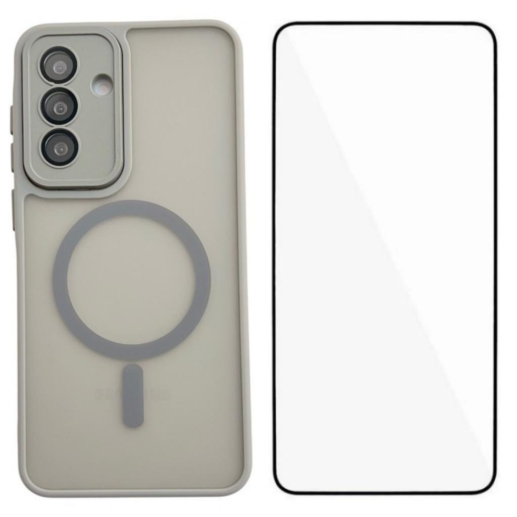 For Samsung Galaxy A35 5G Magnetic Case WANLONFENG QB Series PC TPU Phone Cover with Screen Film