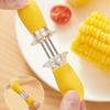 2/1PCS Corn Fork To Eat Corn Anti-scalding Artifact To Eat Corn Insulation Stick Stainless Steel Fruit Fork Children's Safety Folding Fork