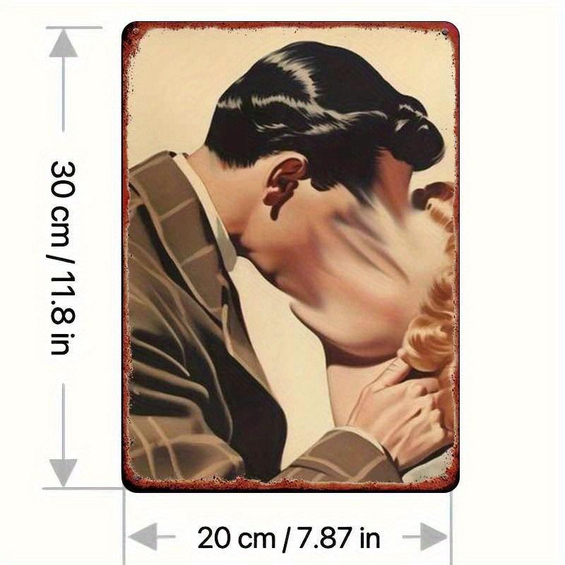 

Vintage Valentine s Day Metal Decorative Painting Gift for Couples Bedroom Living Room Cafe