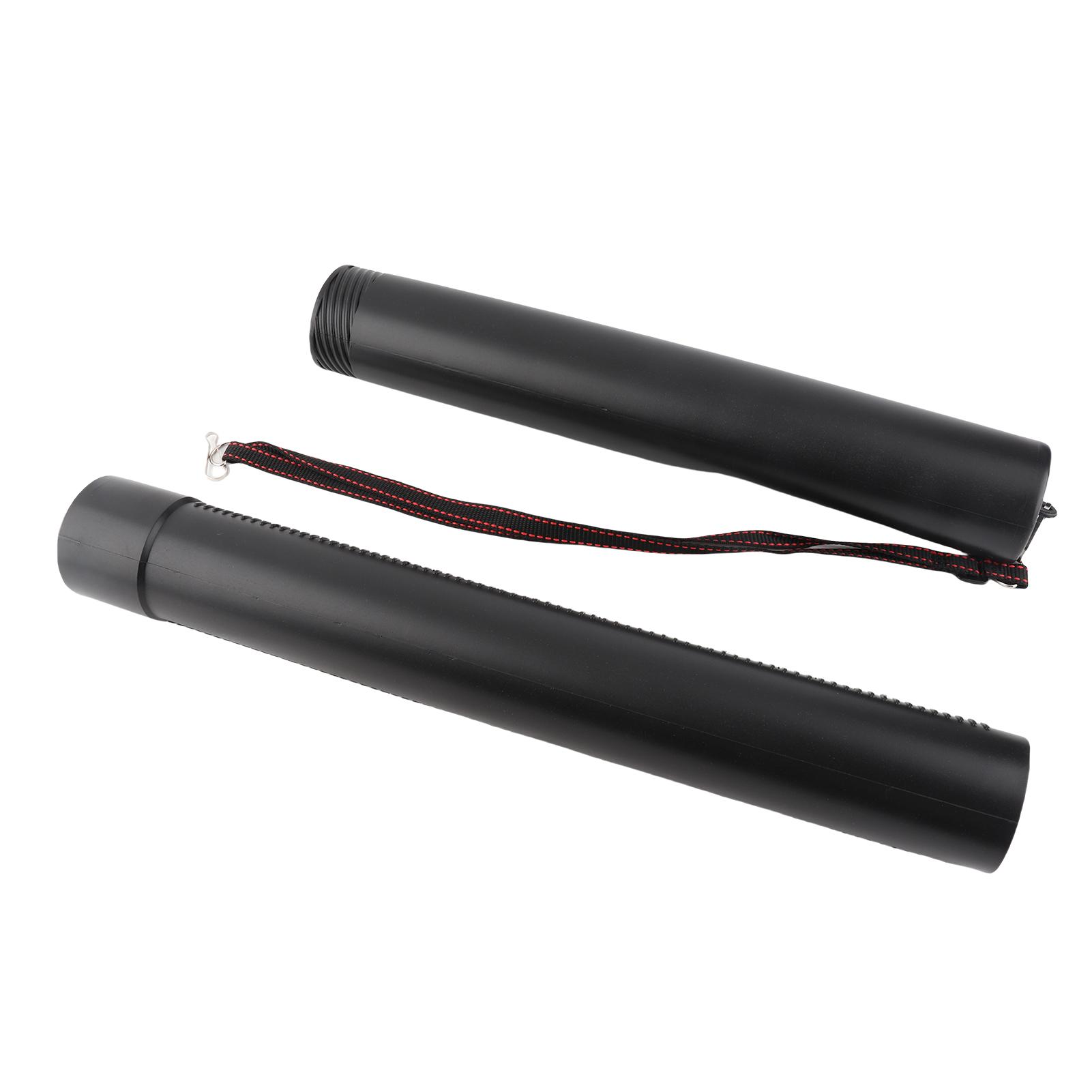 Shoemst Black Telescopic Archery Arrow Case Carrier Tube With Adjustable Strap