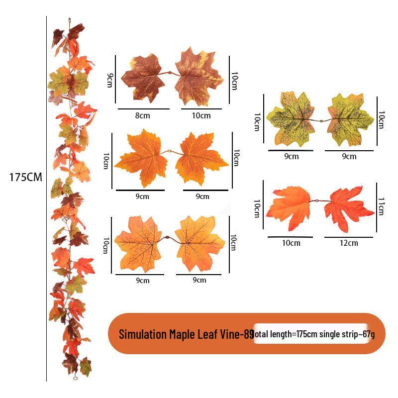 Autumn Maple Leaf Vine for Thanksgiving, Halloween & Christmas Decor