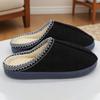 Winter wear suede couple cotton slippers thick bottom warm non-slip home indoor new hair drag men and women