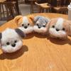 Plush Puppy Keychain Soft Cartoon Dog Bag Charm Car Key Handbag Pendant Kids Adults Birthday Holiday Decoration