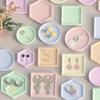 Geometry Jewelry Display Tray Silicone Mold Resin Mold Crystal Epoxy Silicone Mold Earring Ring Storage Box Making Coaster Mold