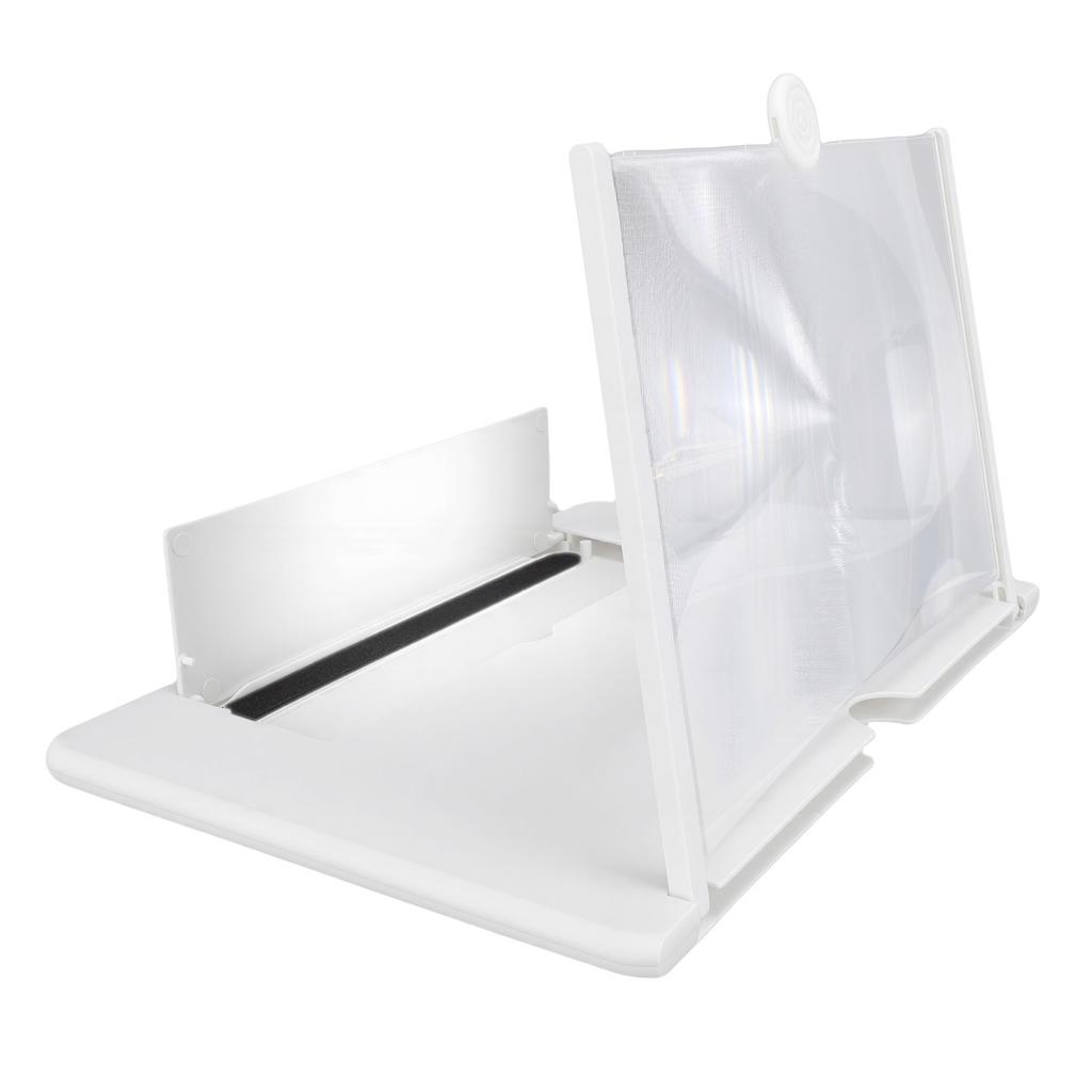 Mobile Phone Screen Amplifier 3D HD Big Screen for Movies Videos Gaming Foldable Holder White 12in
