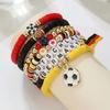World Cup-themed explosive bracelet set, English alphabet beaded national flag alloy pendant jewelry