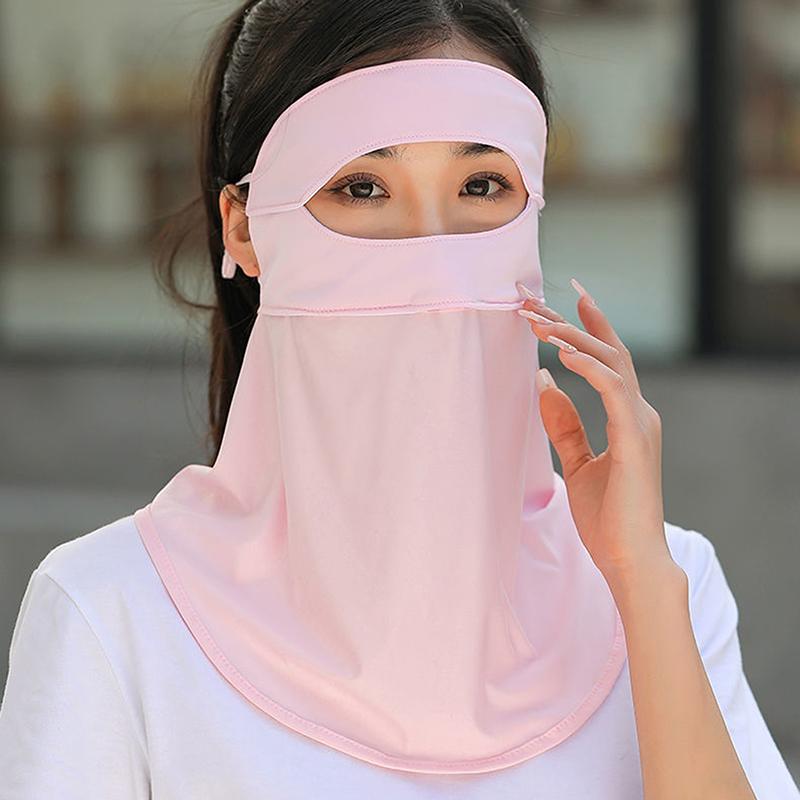 

Summer Uv Protection Face Cover Ice Silk Mask For Men Women Outdoor Cycling Neck Wrap Sunscreen Ear Bandana Scarf