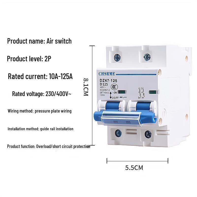 1P2P3P4P Residual Current Circuit Breaker Switch DZ47-63 - Main Household Air Circuit Breaker