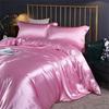 Juego de Ropa de Cama de Seda de Morera Natural de Alta Gama Juego de Funda Nórdica de Satén Sedoso de Lujo Tamaño Queen con Sábanas Juego de Cama Tamaño King