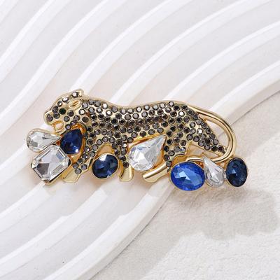 Leopardenbrosche, vielseitige Anzüge und Accessoires für Herren und Damen, Tier-Geparden-Corsage aus Legierung