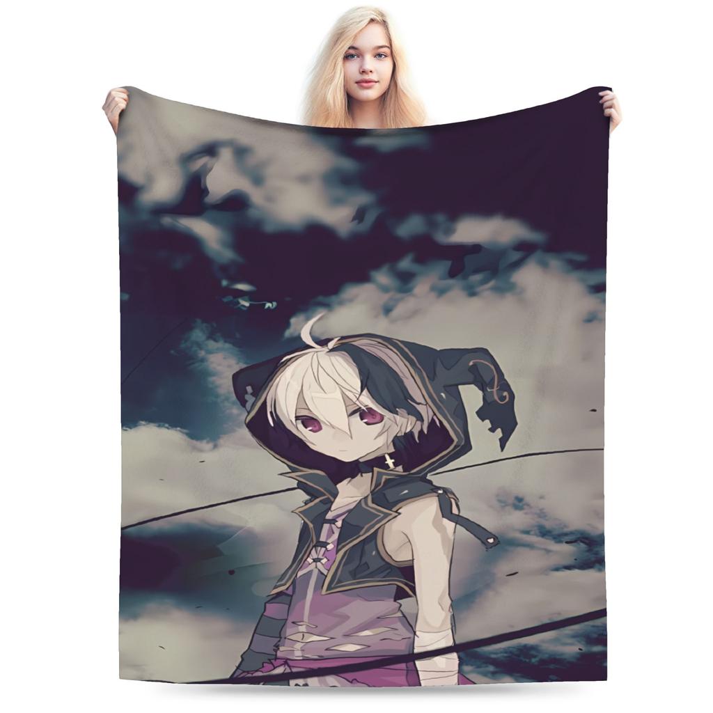 Singer V4Flower Vflower Chibi Flannel Blankets Winter  Super Soft Throw Blanket For Children Home Decor Bedspread Sofa Bed Cover