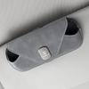 New Suede Car Sun Visor Glasses Box Sunglasses Storage Clip For Porsche Cayenne Panamera Macan 911 718 Taycan Boxster Cayman 918
