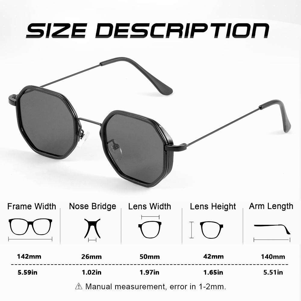 CRIXALIS Steampunk Polygon Sunglasses Men Women Small Decorative Goggles Sun Glasses Female Retro Designer Gradient Shades UV400