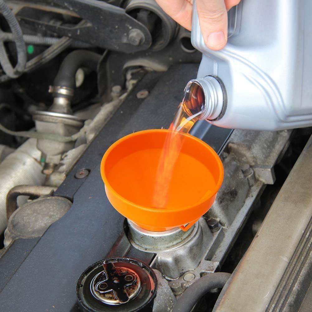 VICASKY Automotive Funnels Right Angle Funnel No- Spill Multi- Function Plastic Long Neck Oil Funnel Extension Car Funnel General Motorcycle Filling