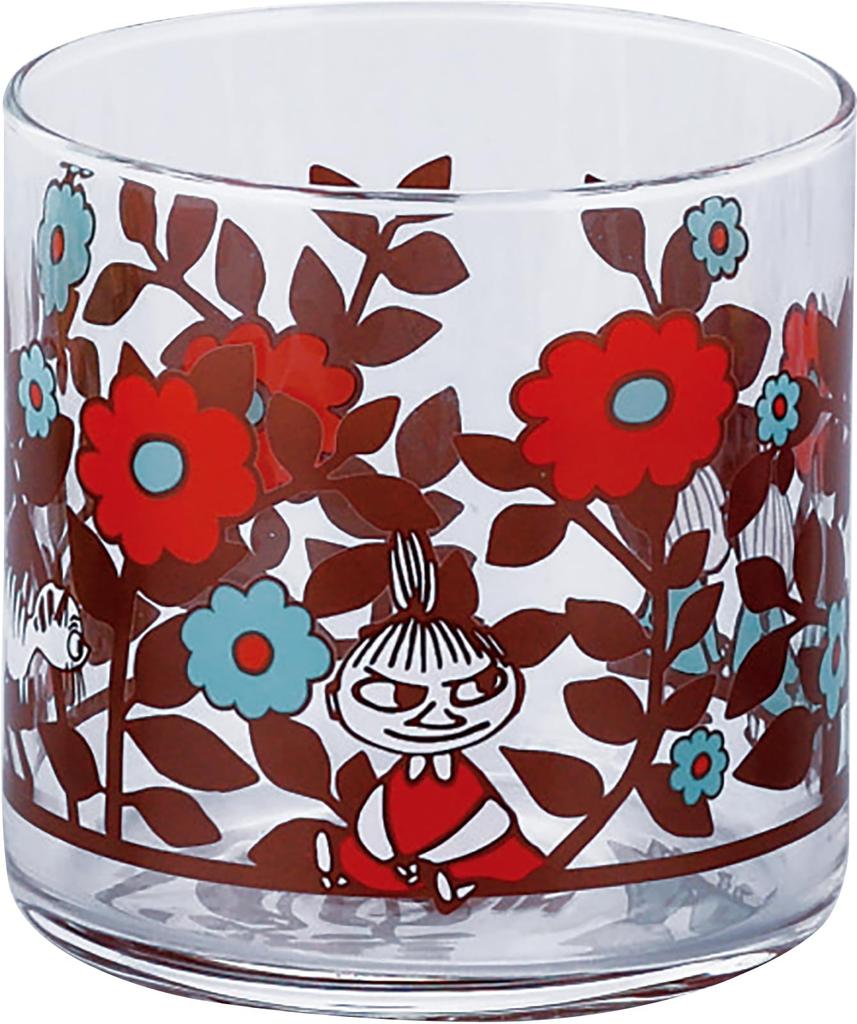 Moomin Glass Tumbler (330ml) Little My Retro Series Cup, Tumbler for Iced Drinks, Made In Japan, Yamaka Shoten, MM7402-813