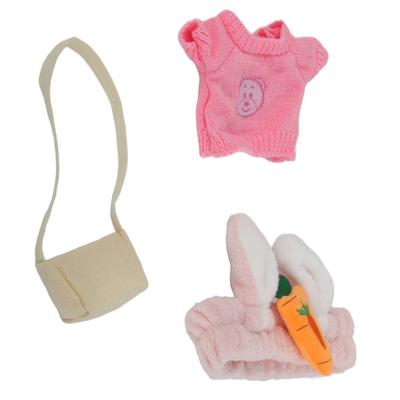 3 Piece Set Duck Plush Toy Clothes Washable Plush Plush Duck Clothing DIY Match Cartoon Stuffed