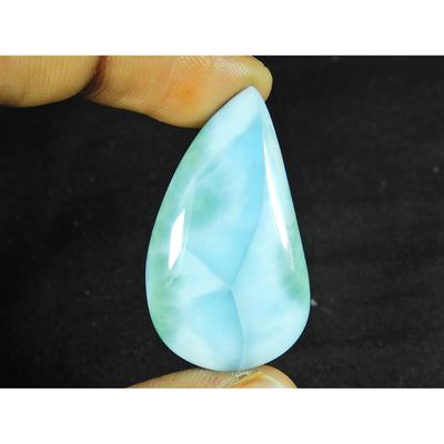 19X33X6MM Natural Blue Larimar Pear Shape Cabochon Loose Gemstone 30Cts. LR-87