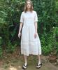 Mite Pintuck Lace Tired Dress_Ivory