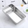 Stainless Steel Rectangular Deep Serving Tray
