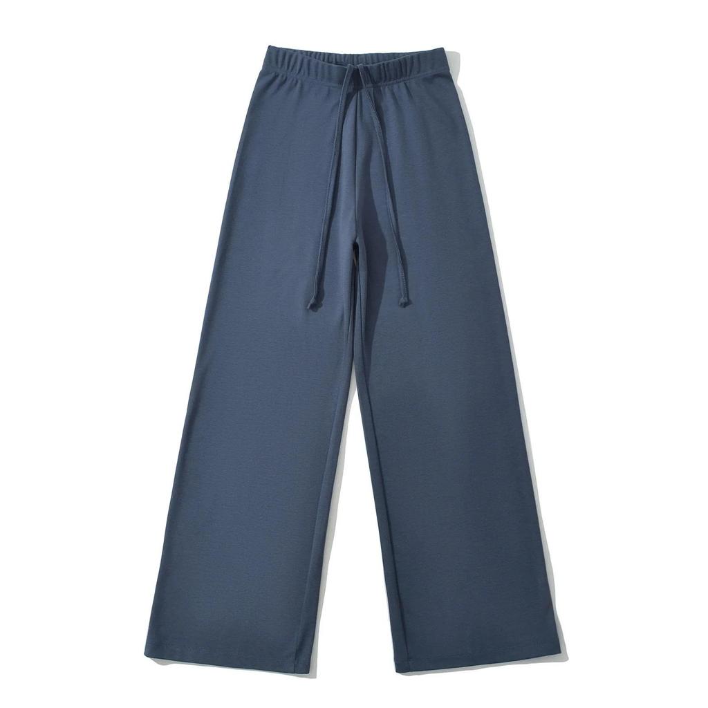 Retro Low-Rise Drawstring Straight Leg Sweatpants