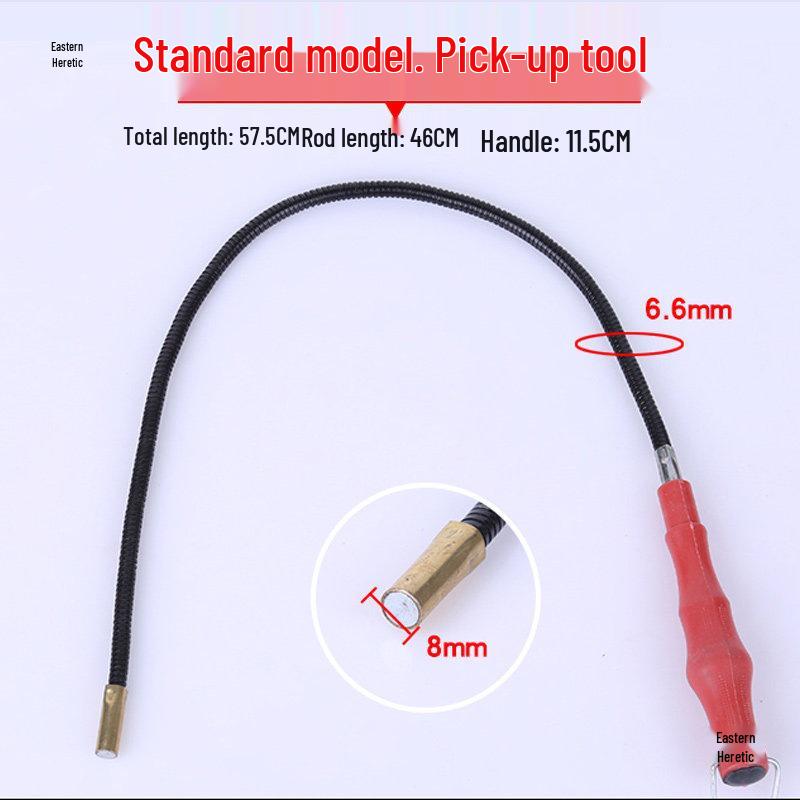 Multi-functional Magnetic Pickup Tool with Bendable Elbow for Car Repair