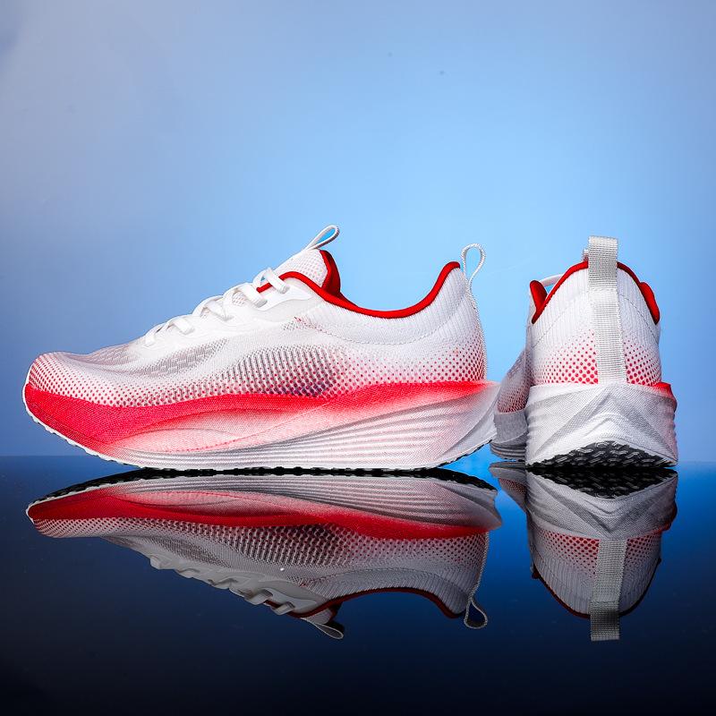 

Гоночные туфли мужские летние новые легкие и дышащие технологичные сетчатые туфли суперкритические мягкие эластичные амортизирующие кроссовки 44