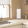 Kitchen Roll Holder with Round Base Standing Toilet Paper Holder Stainless Steel Tissue Napkins Rack for Home Table Decor