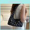 Trendy Black Nylon Underarm Bag With Spacious Capacity For Casual Outings