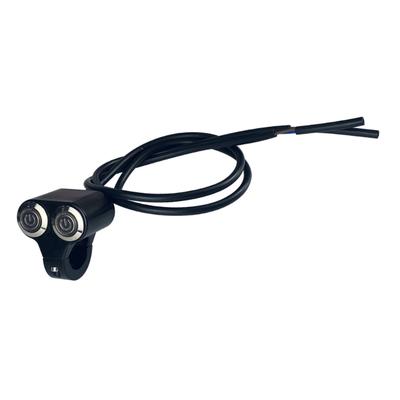 Motocyklové světlomety Brzdové mlhové světlo Kovové zapínací/vypínací duální tlačítka pro 22mm řídítka