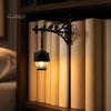 Modernes Bücherregal Zubehör 3D Gedrucktes Geisterlicht, Warme LED Bibliothek Lampe mit Vintage Straßen Heim Büro Regal Dekoration Silhouette, Dekoratives Buch