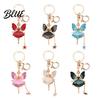 Butterfly Wings Fairy Keychain Flower Rhinestone Charm Cute Dazzling Sparkly