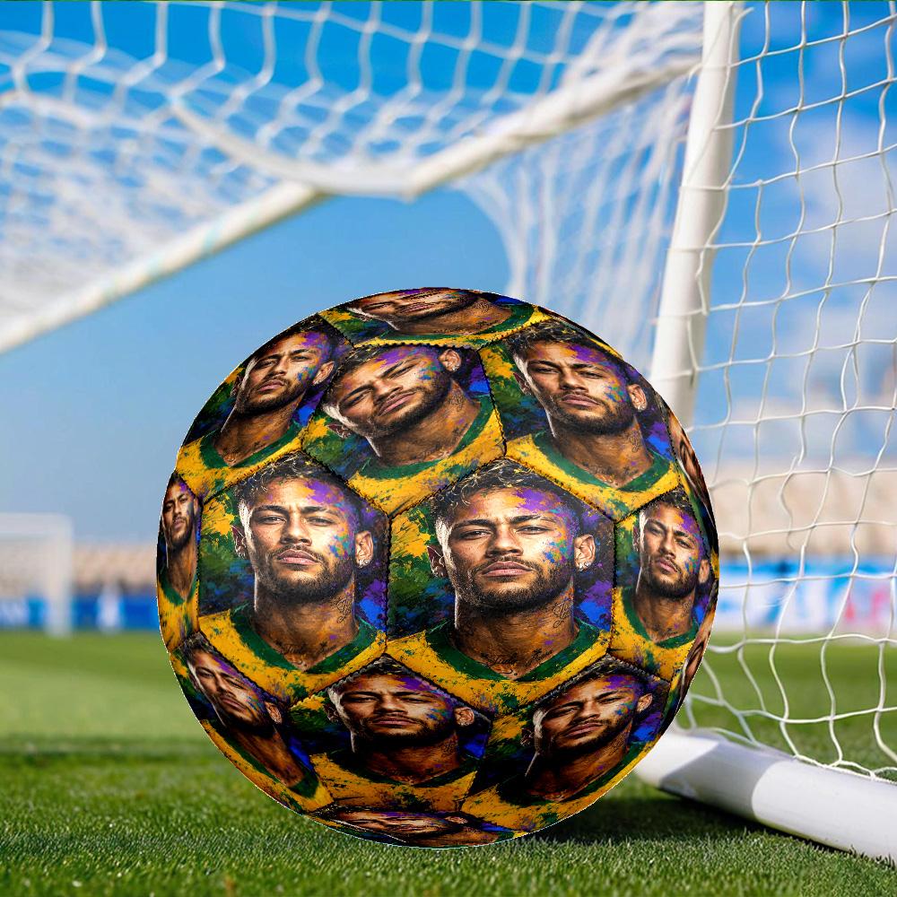 Lucky Football Neymar Journey Size 5 Soccer Balls, Anti-Slip, Protective Football, Outdoor Sport, Practice Games, Birthdays Gift Suitable for fan