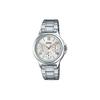 Standard Series Dress Fashion Classic Three Eye Six Needle Roman Scale Quartz Movement Stainless Steel Strap Women Watches Silver LTP-V300D-7A2
