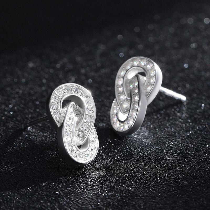 Tancise 925 Sterling Silver Zircon Earrings Drop Earrings For Women Wedding Party Gifts