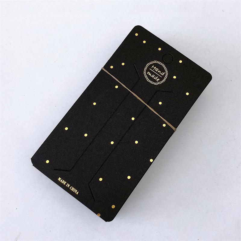 Elegant Black Hot Stamped English Hairpin Card - Boutique Jewelry Accessory