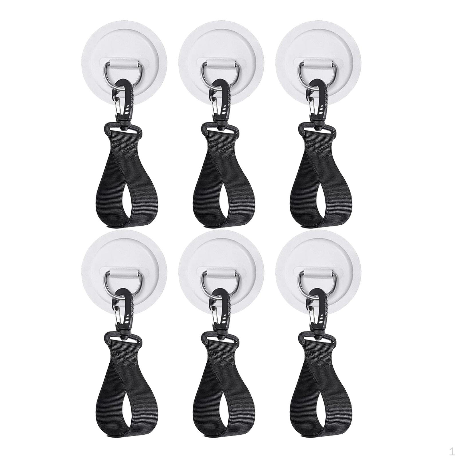 

6 Pieces Kayak Paddle Holder Straps Keeper Inflatable Boat Storage білий