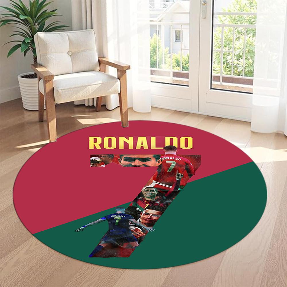 Ronaldo's Round Floor Rug Suitable for Bedrooms Hallway Kitchen Game Room Antislip Round Carpet Office home decor