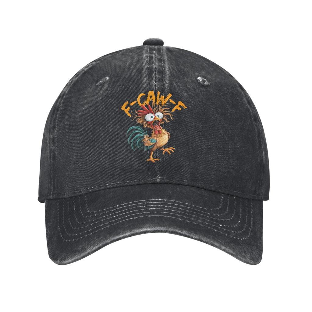 F Caw F Chicken Humour F Caw F Quote Rooster Meme Casual Baseball Cap Unisex Hats Women Visor Protection Snapback Cotton Gorras